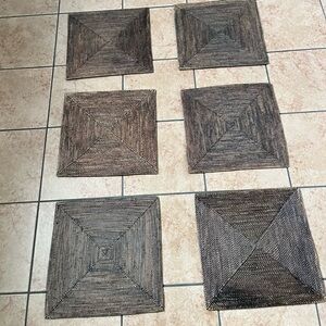 Woven Brown Placemats Set of 6